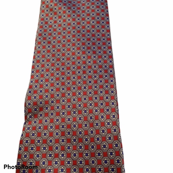 JZ Richards (Nordstrom) Red and Blue Abstract Tie - Picture 2 of 6